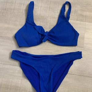electric blue bikini set